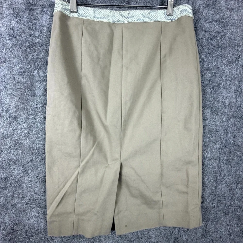 Carlisle New York Straight & Pencil Skirt Womens 8 Office Siren Snakeskin Trim